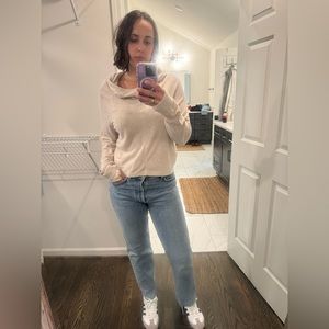 Cream cowl neck sweater